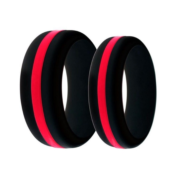 🆕 🔥Firefighter/ Thin Red Line Silicone Ring 🔥 - Picture 2 of 5